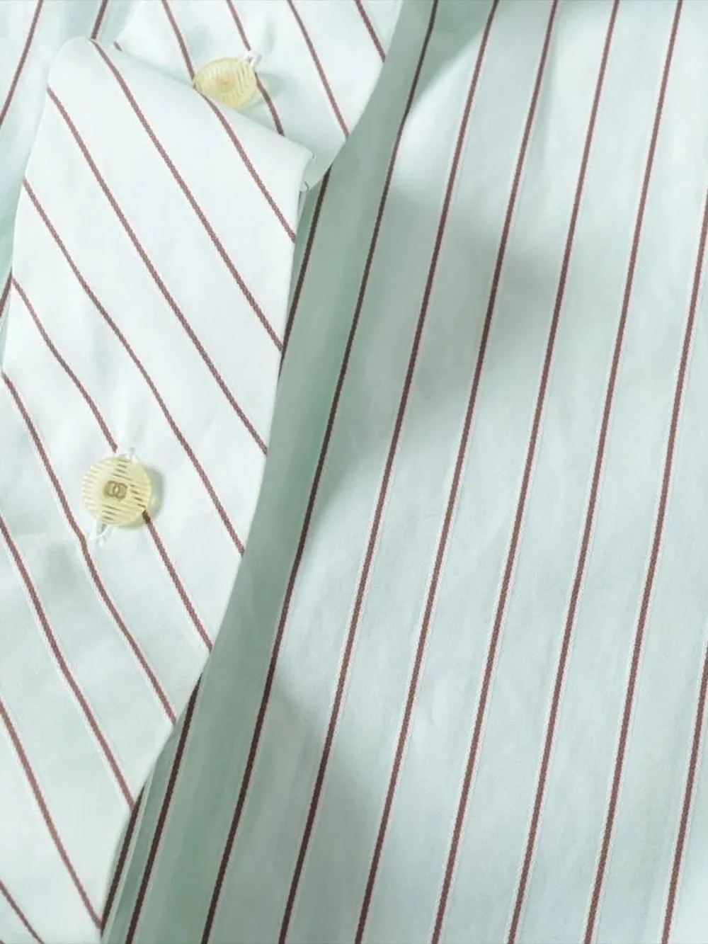 Authentic CHANEL sleeves formal stripes office top 36cm